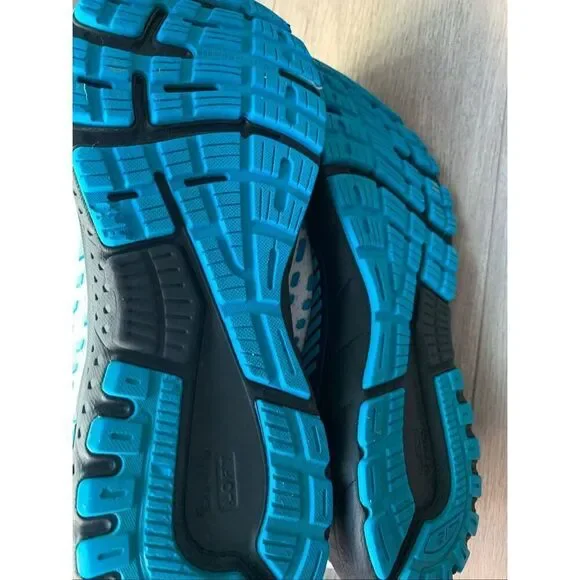 Brooks Adrenaline Gts 21 Mens 14 Running Shoes white blue and black clean mint c - Picture 7 of 10